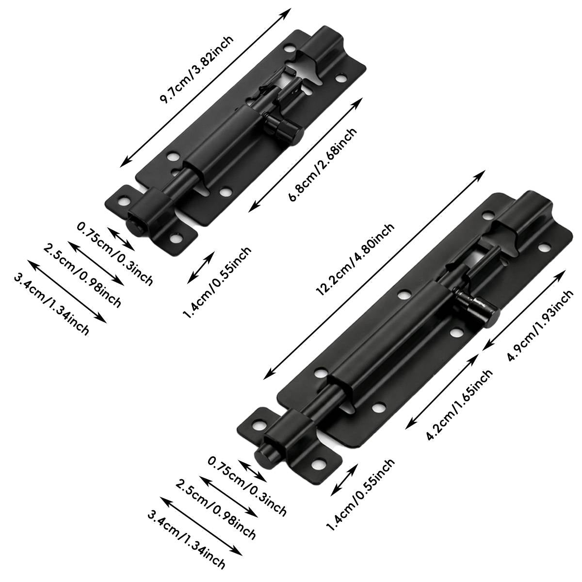 Anti-theft Zinc Alloy Door Bolt 4–5 Inch
