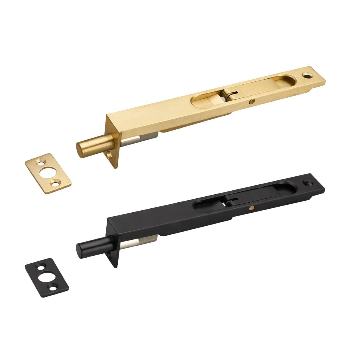 2 Pcs One-Piece Molding Door Bolt Set for Cabinets