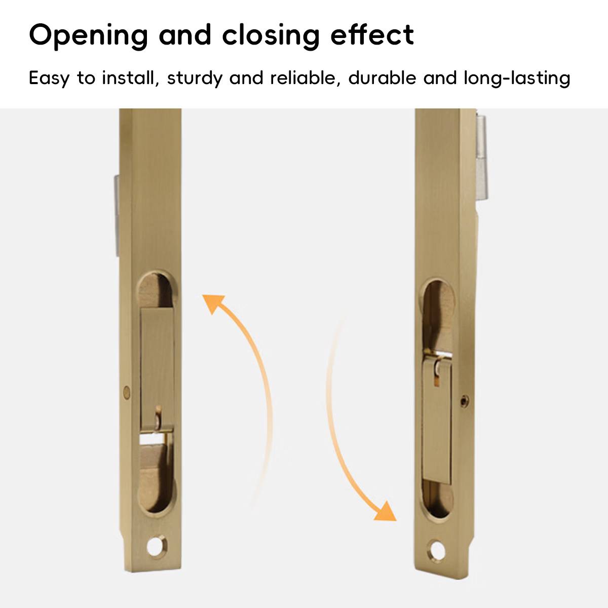 2 Pcs One-Piece Molding Door Bolt Set for Cabinets