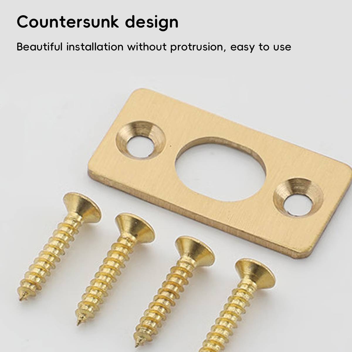 2 Pcs One-Piece Molding Door Bolt Set for Cabinets