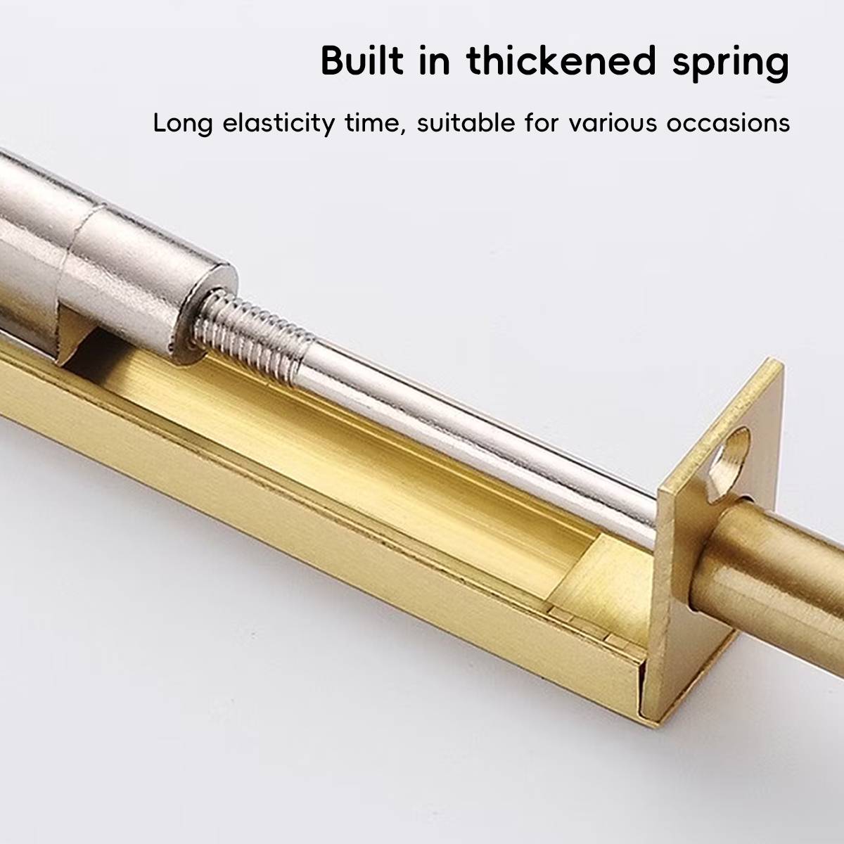 2 Pcs One-Piece Molding Door Bolt Set for Cabinets
