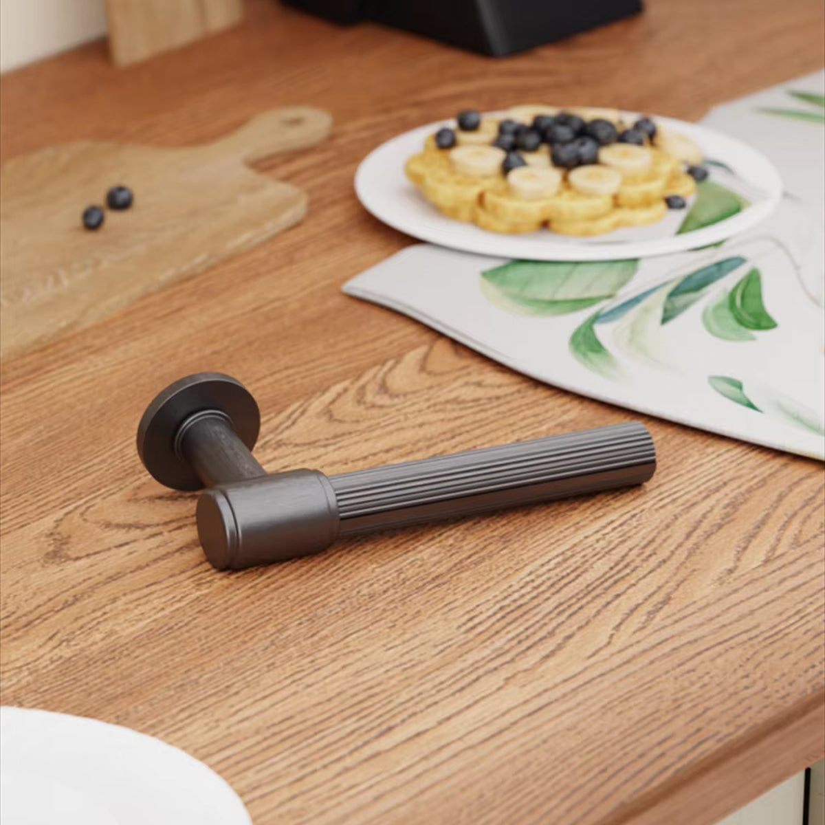 Interior Door Handle with Embossed Anti-Slip Grip