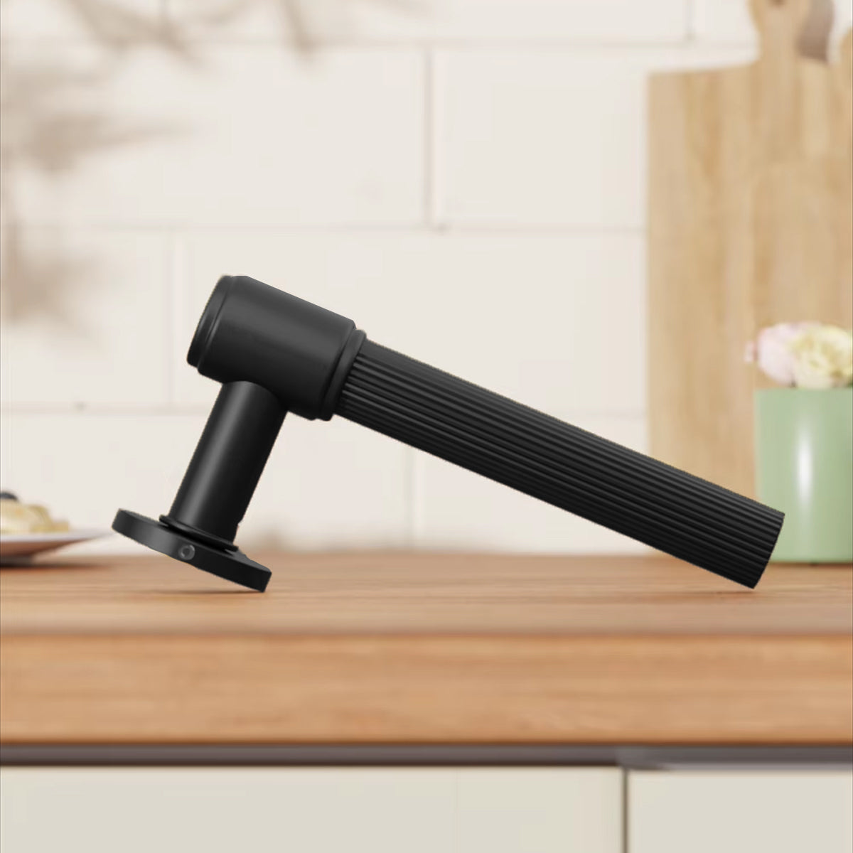 Matte Black Zinc Alloy Interior Lever Handle 155mm