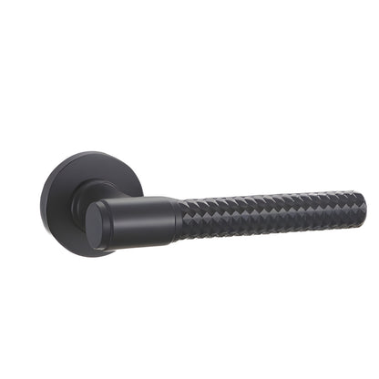 Knurled Interior Door Handle Set Zinc Alloy