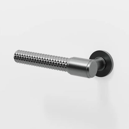 Knurled Interior Door Handle Set Zinc Alloy