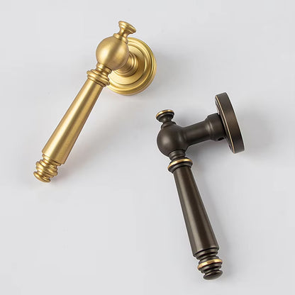 Brass Interior Door Handle American-Style Hand-Polished