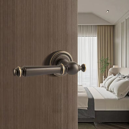 Brass Interior Door Handle American-Style Hand-Polished