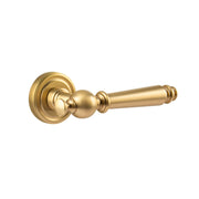 Brushed Gold Brass Interior Lever Handle Set 150mm