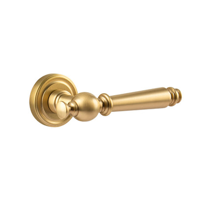 Brass Interior Door Handle American-Style Hand-Polished