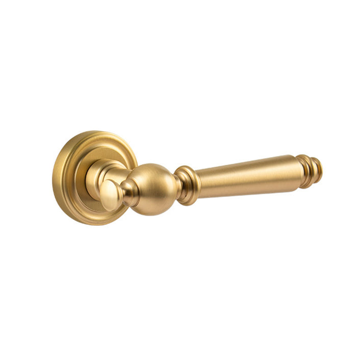 Brass Passage Lever Handle Set 150mm - Brushed Gold