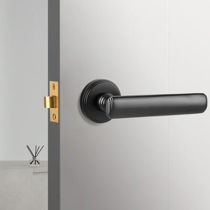 Brass Interior Door Handle Lock Set Privacy