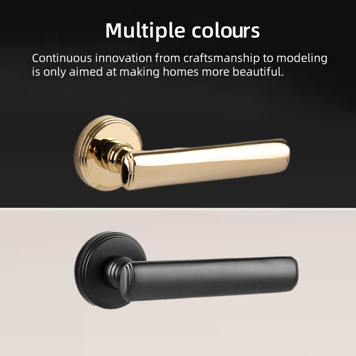 Brass Interior Door Handle Lock Set Privacy