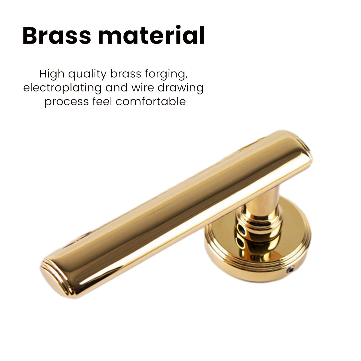 Brass Passage Lever Handle Set 138mm - view 9