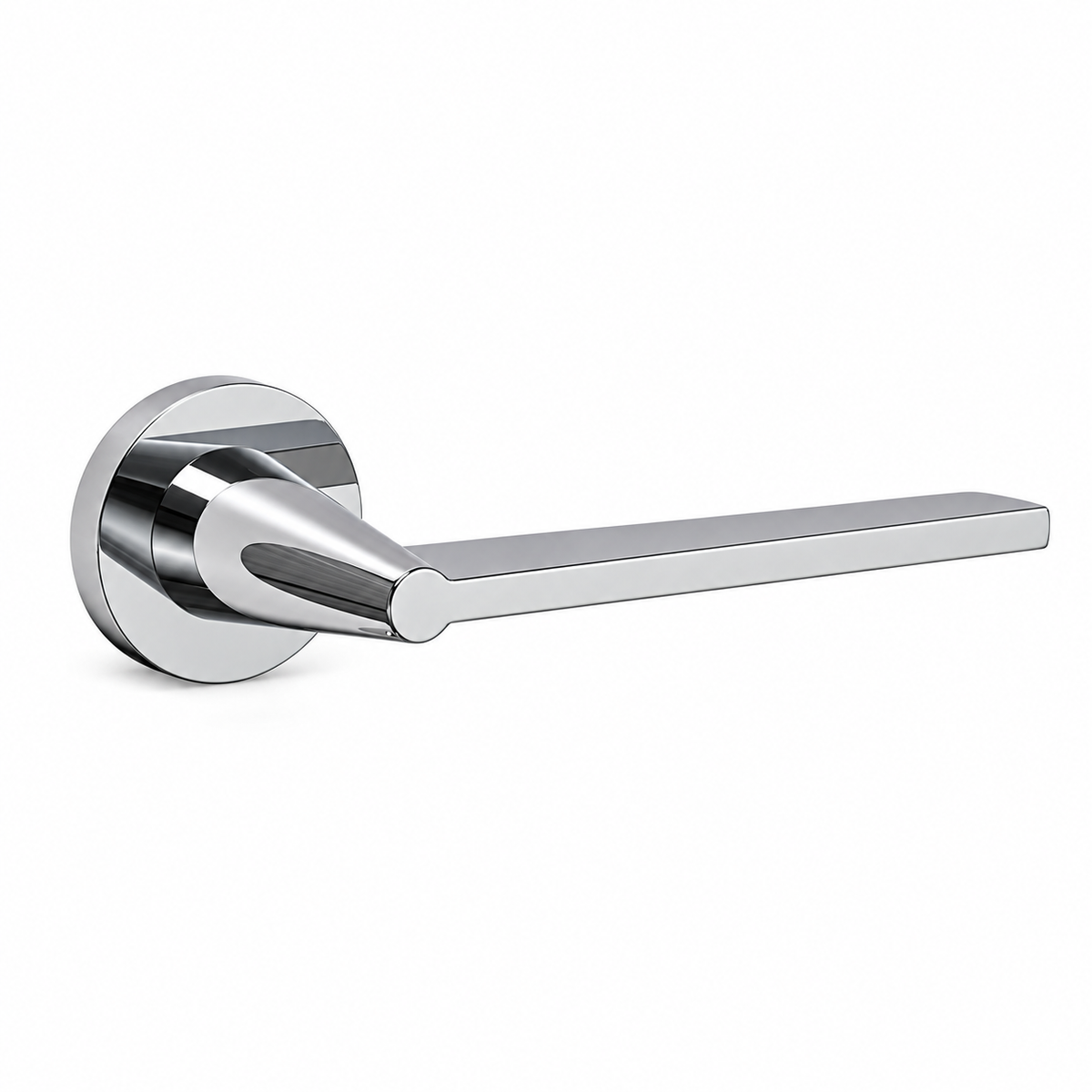 Silver Brass Zinc Alloy Passage Lever Handle Lock Set 135mm