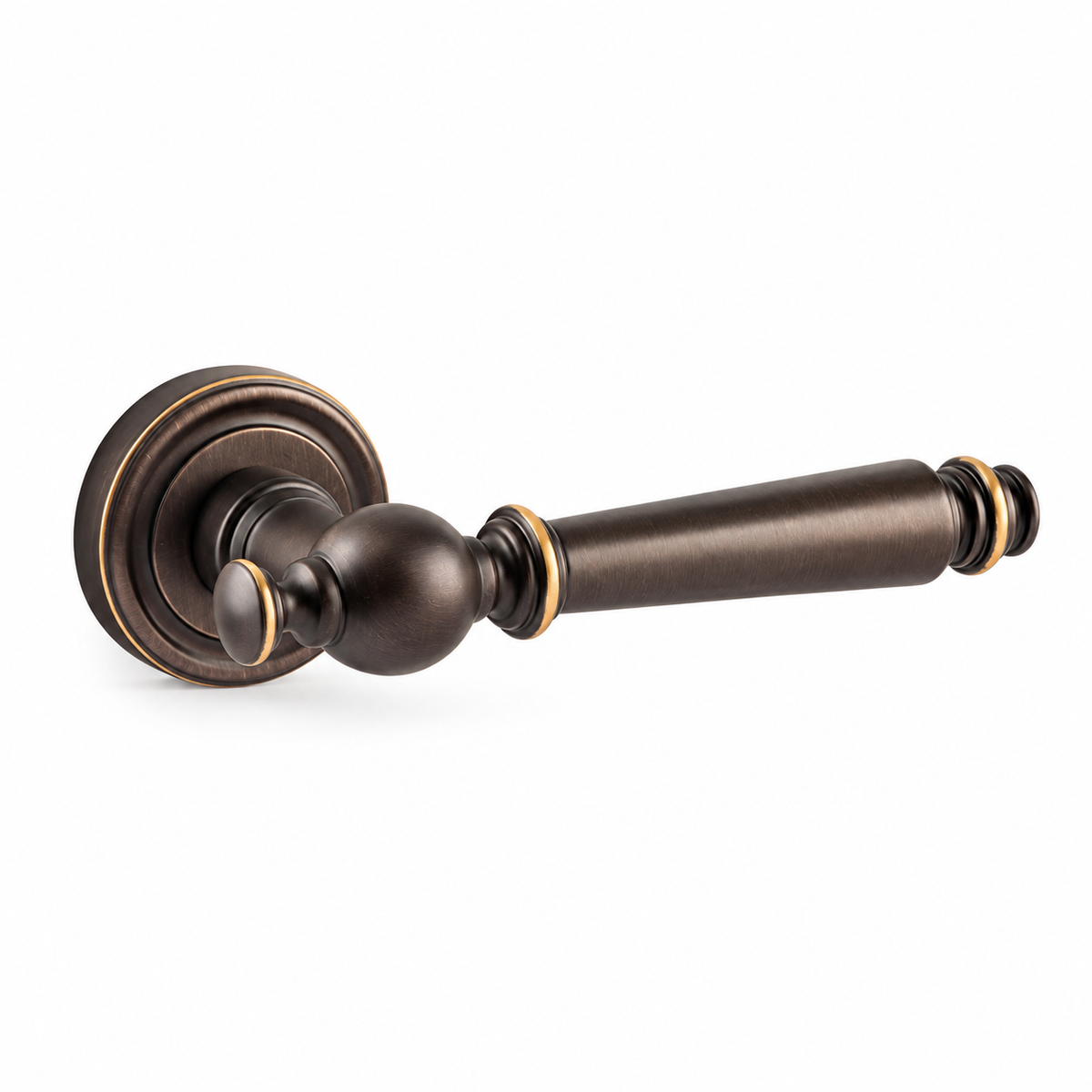 Coffee Bronze Brass Interior Passage Lever Handle Set 150mm