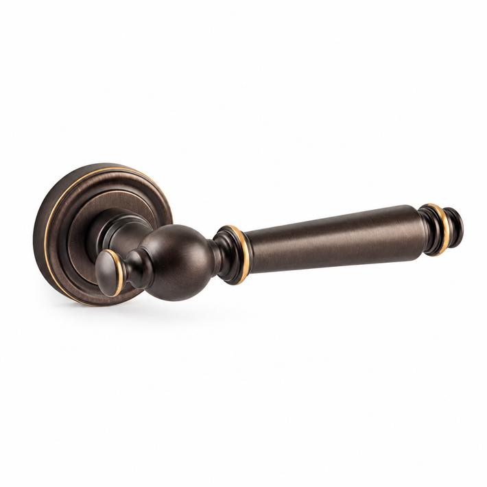 Brass Passage Lever Handle Set 150mm - Coffee Bronze