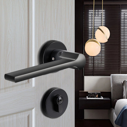 Zinc Alloy Interior Door Handle Lock Set for Bedroom Privacy