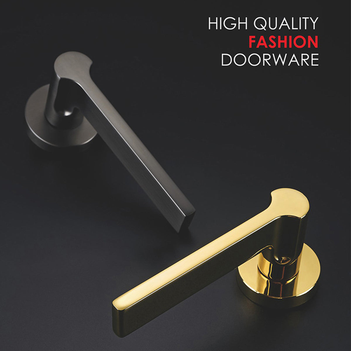 Zinc Alloy Interior Door Handle Lock Set for Bedroom Privacy