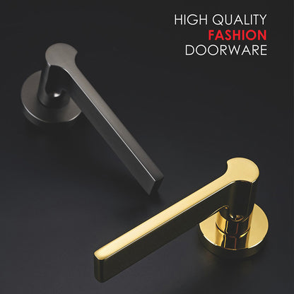 Zinc Alloy Interior Door Handle Lock Set for Bedroom Privacy