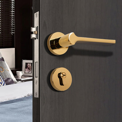 Zinc Alloy Interior Door Handle Lock Set for Bedroom Privacy