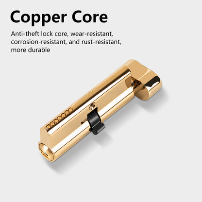 Zinc Alloy Interior Door Handle Lock Set for Bedroom Privacy