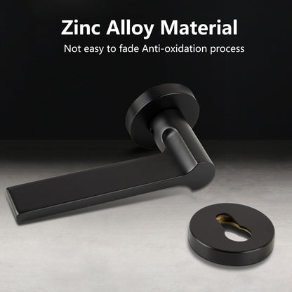 Zinc Alloy Interior Door Handle Lock Set for Bedroom Privacy