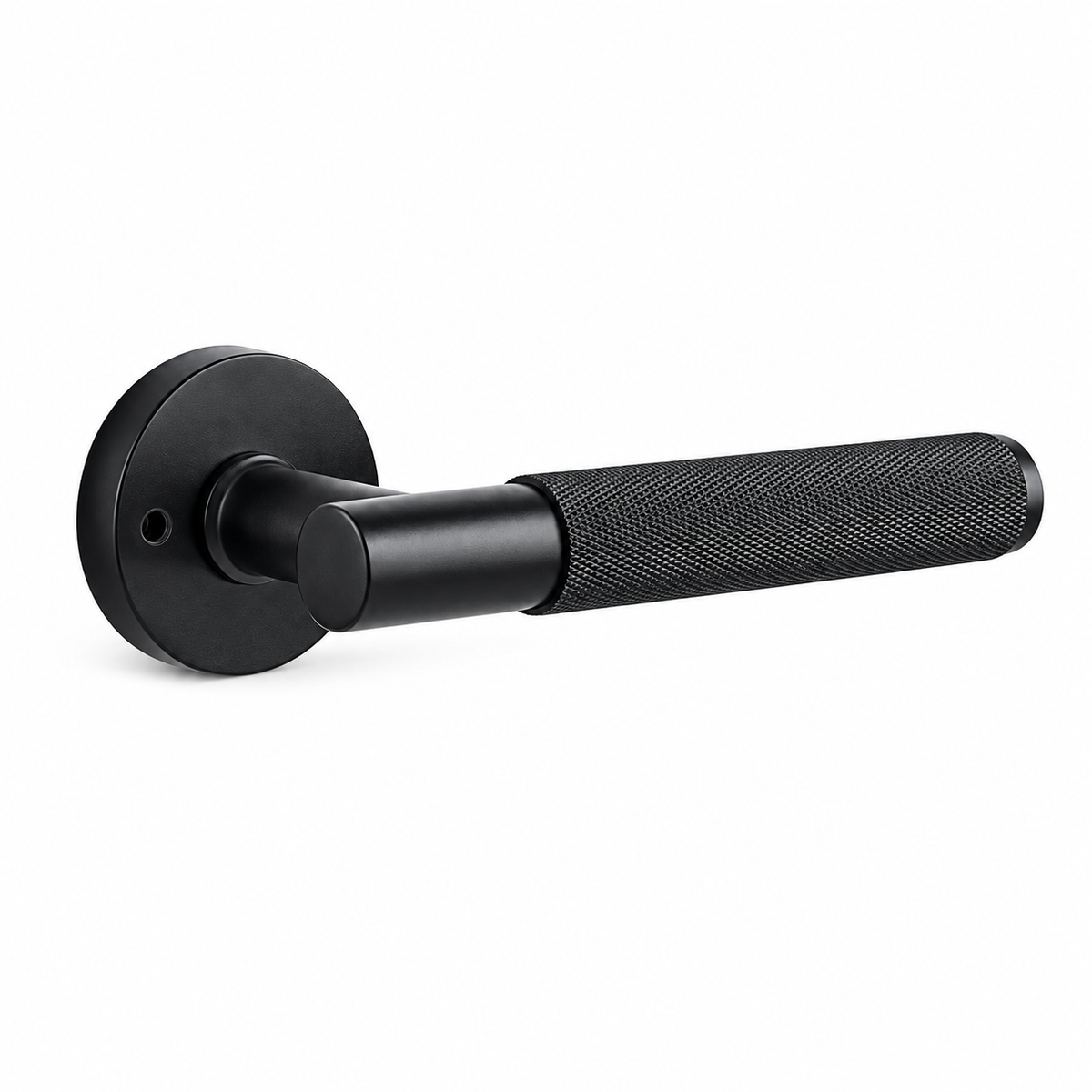 Matte Black Zinc Alloy Privacy Lever Handle 142mm