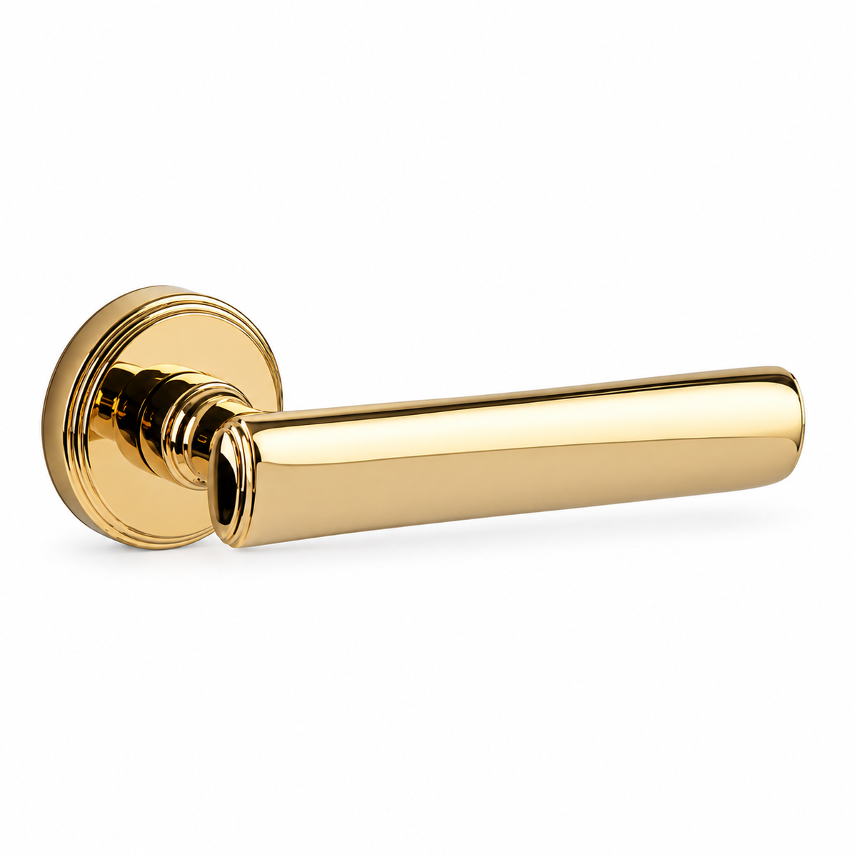 PVD Gold Brass Passage Lever Handles Set 138mm