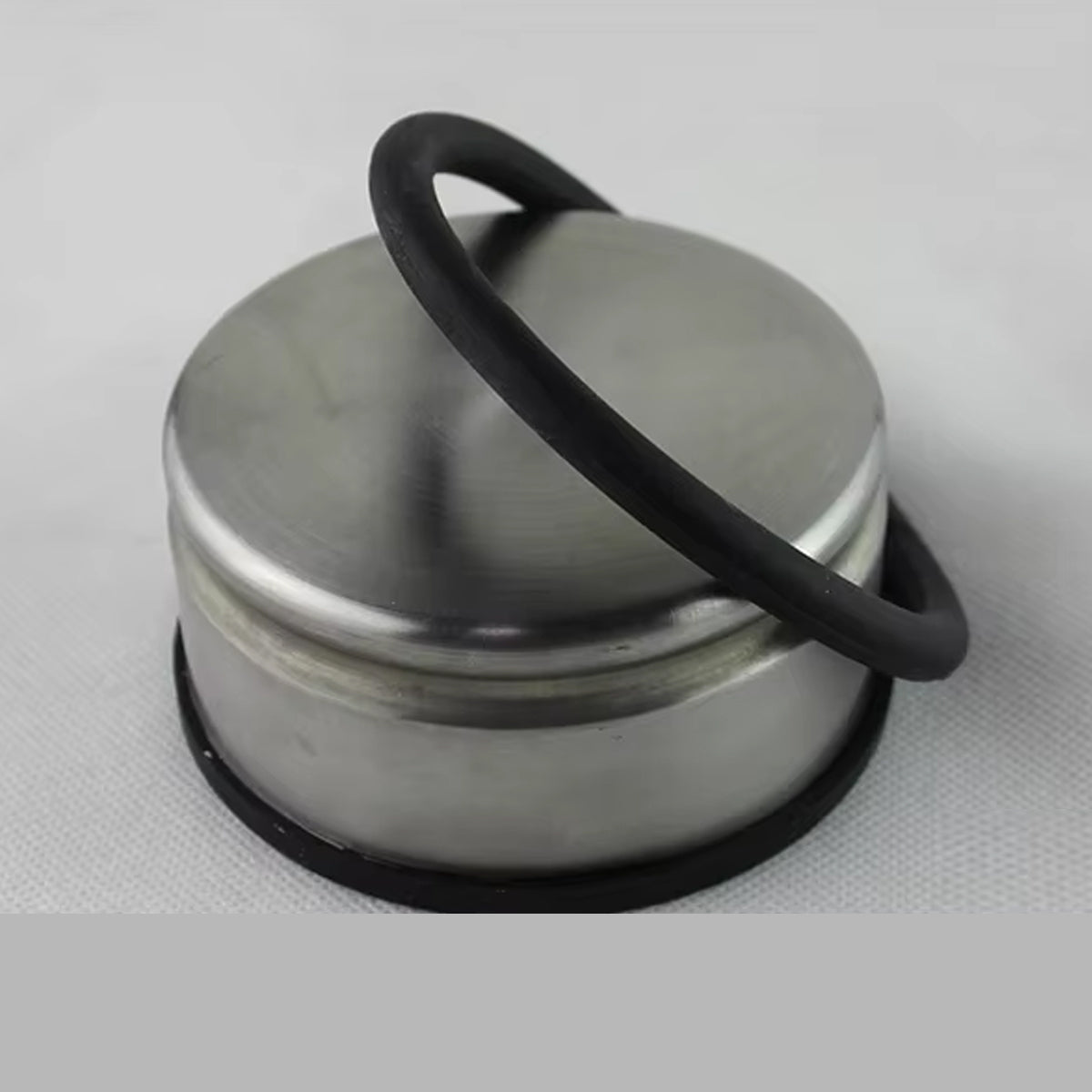 Silver Black Rubber Stainless Steel Door Stopper Non-Slip