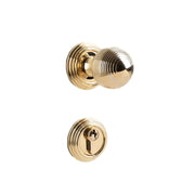 Gold Brass Privacy Knob Lock Set 58mm × 75mm