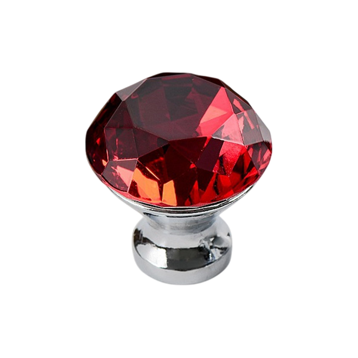 Red Crystal & Zinc Alloy Cupboard & Cabinet Knob 30mm/40mm 10pcs