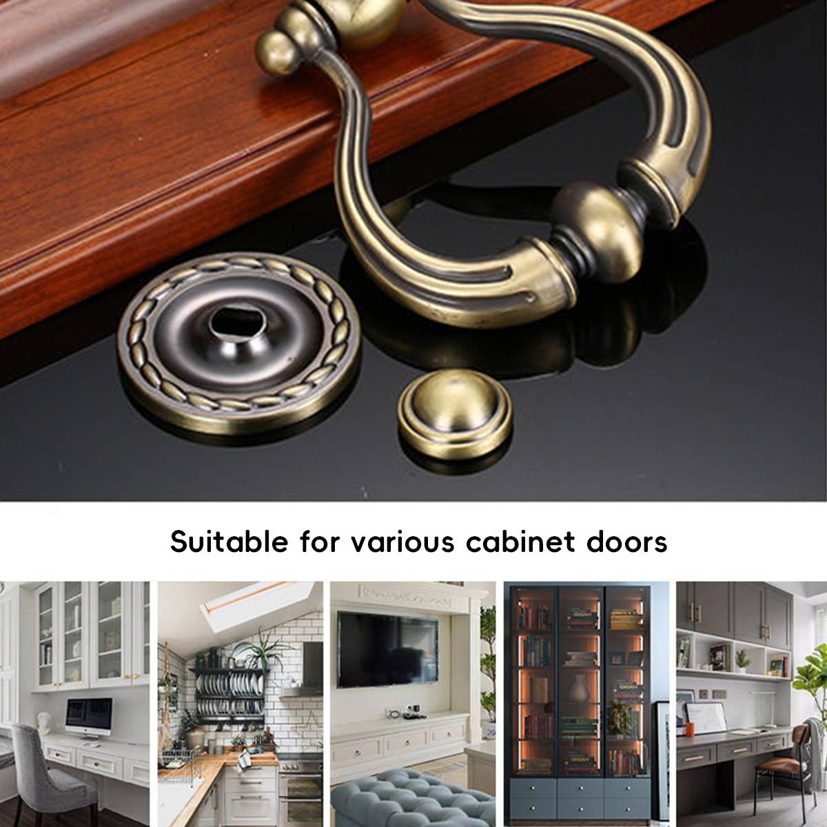 2 Pcs Door Knockers with Smooth Surface for Home