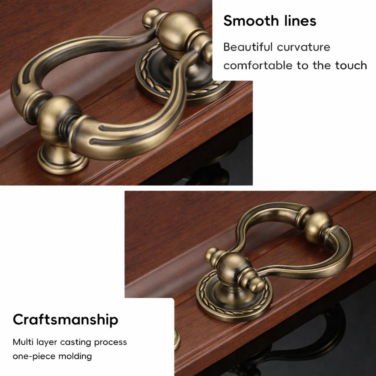 2 Pcs Door Knockers with Smooth Surface for Home