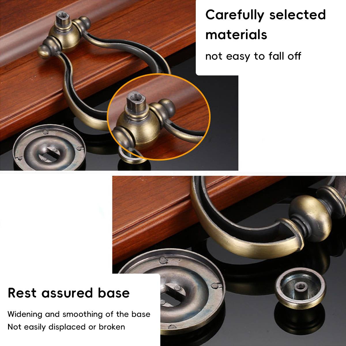 2 Pcs Door Knockers with Smooth Surface for Home