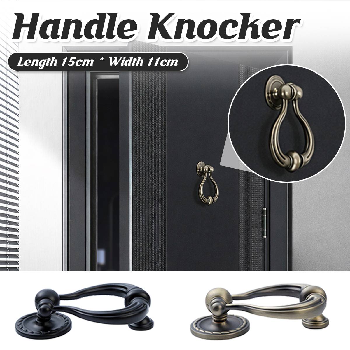 2 Pcs Door Knockers with Smooth Surface for Home