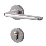 Silver Zinc Alloy Interior Lever Handle Lock Set 135mm
