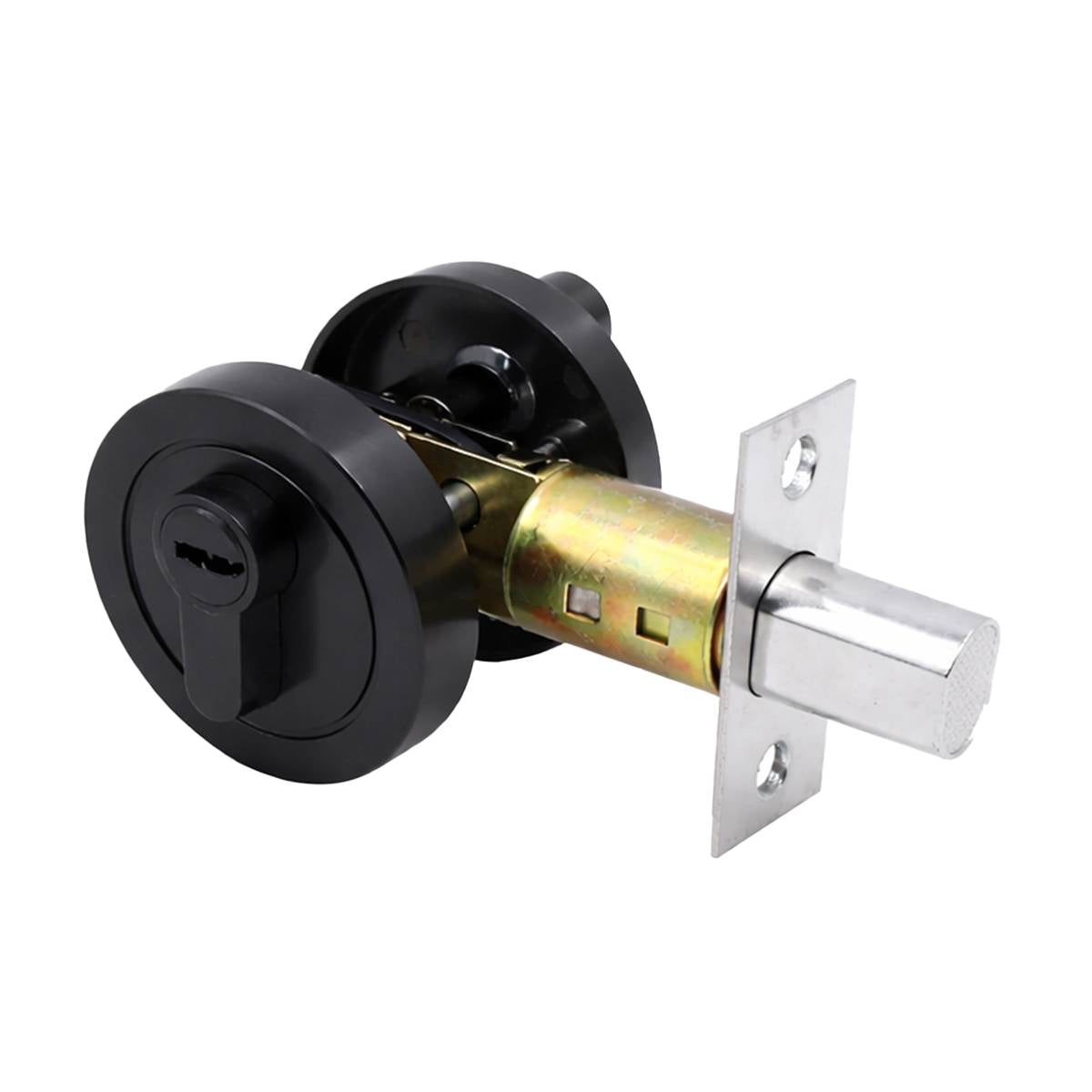 Plain Zinc Alloy Double-Sided Door Lock With Brass Core