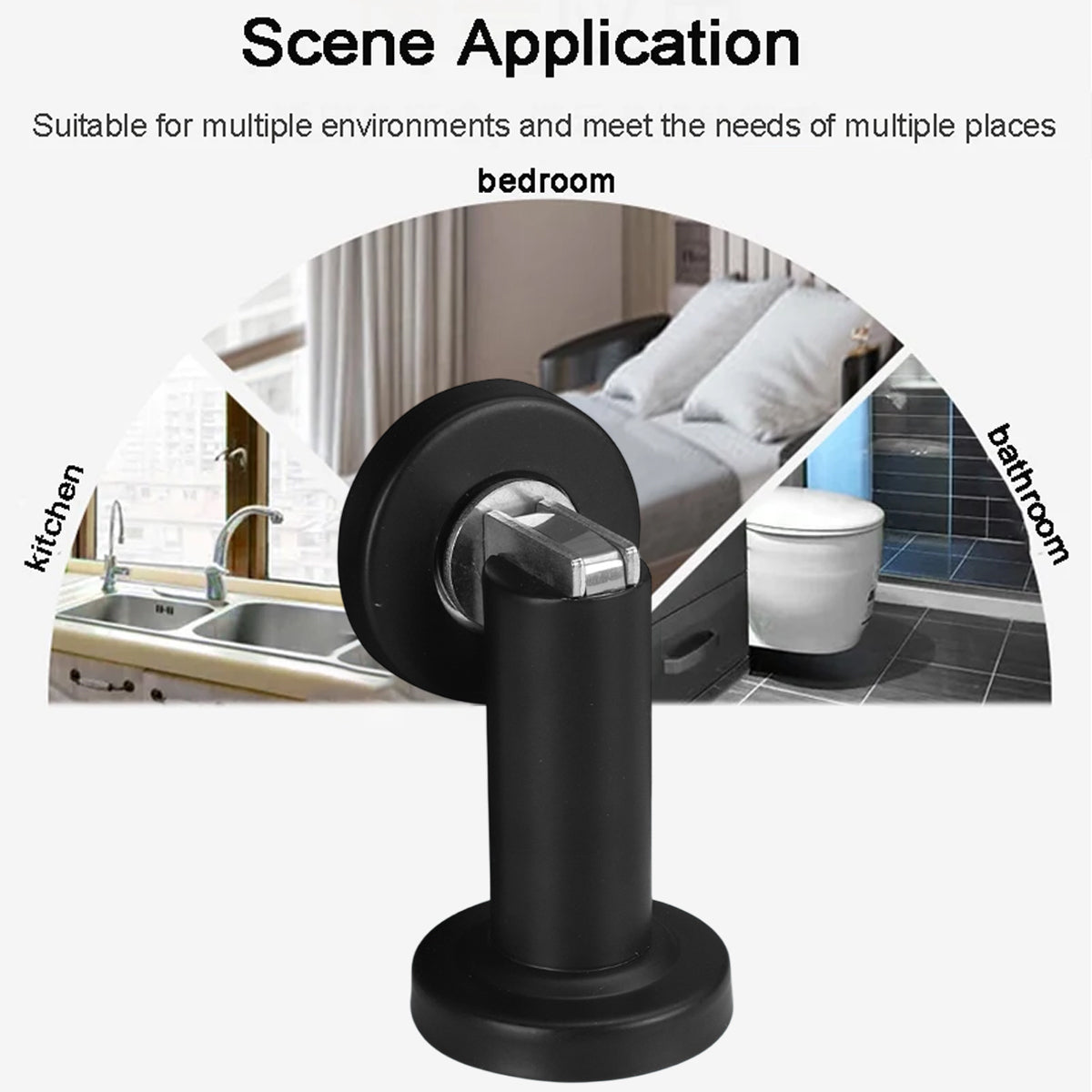 Magnetic Door Stop Wall or Floor Mount with Buffer