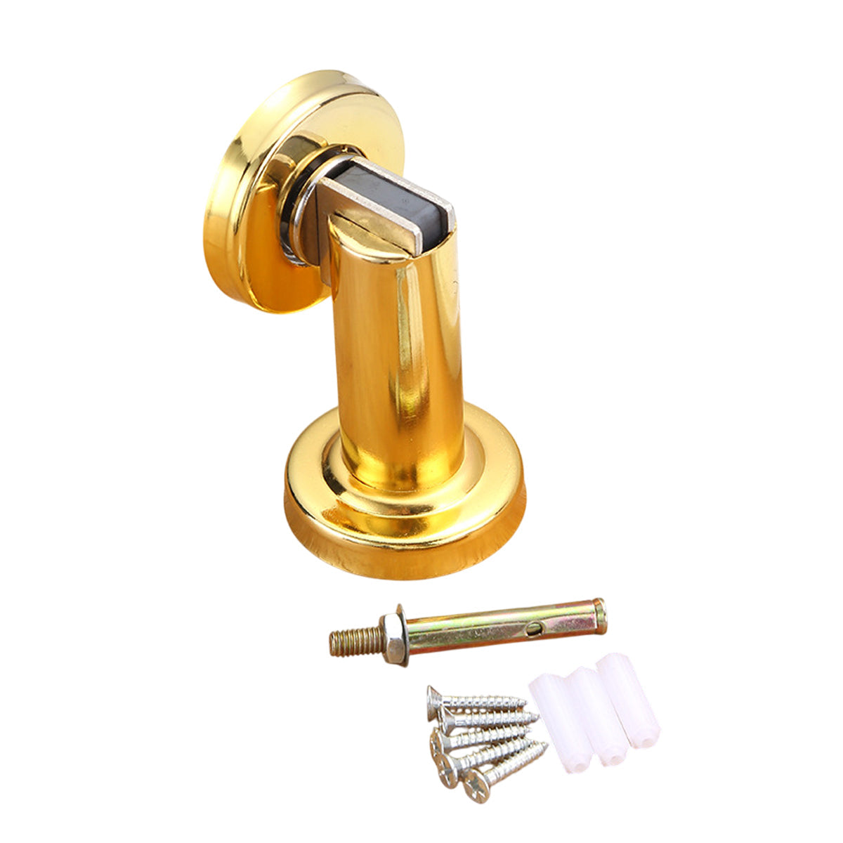 Stainless Steel Wall/Floor-mounted Magnetic Door Stopper 98mm x 51mm - Gold