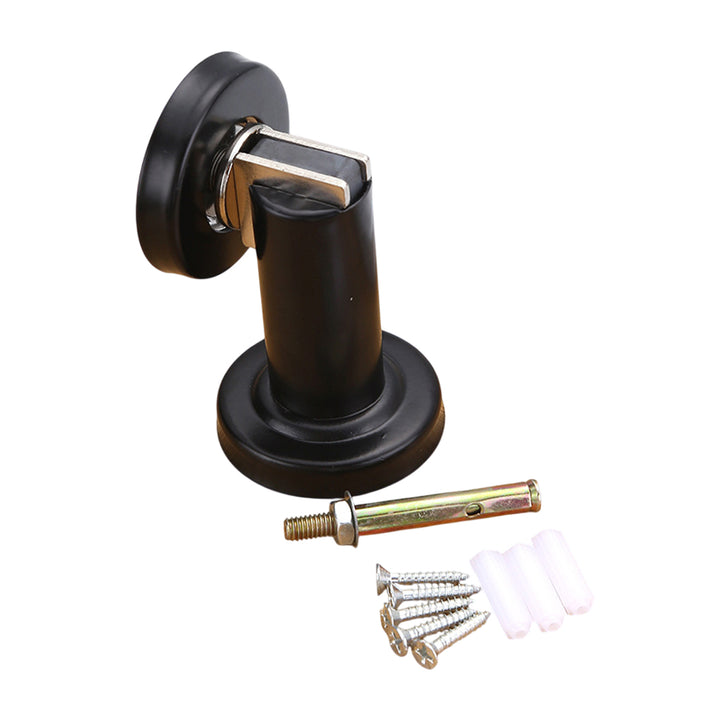 Matte Black Stainless Steel Wall/Floor-mounted Magnetic Stoppers 98mm x 51mm - Black