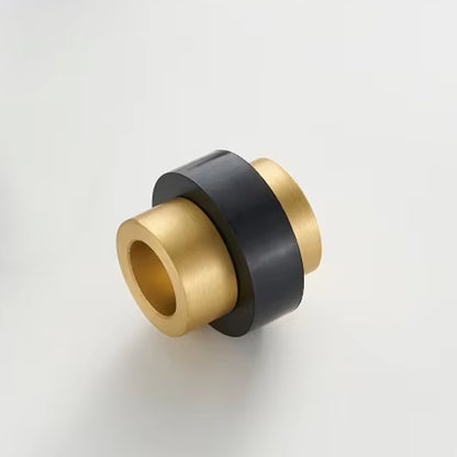 Copper Floor-Mount Door Stopper with Brushed Finish