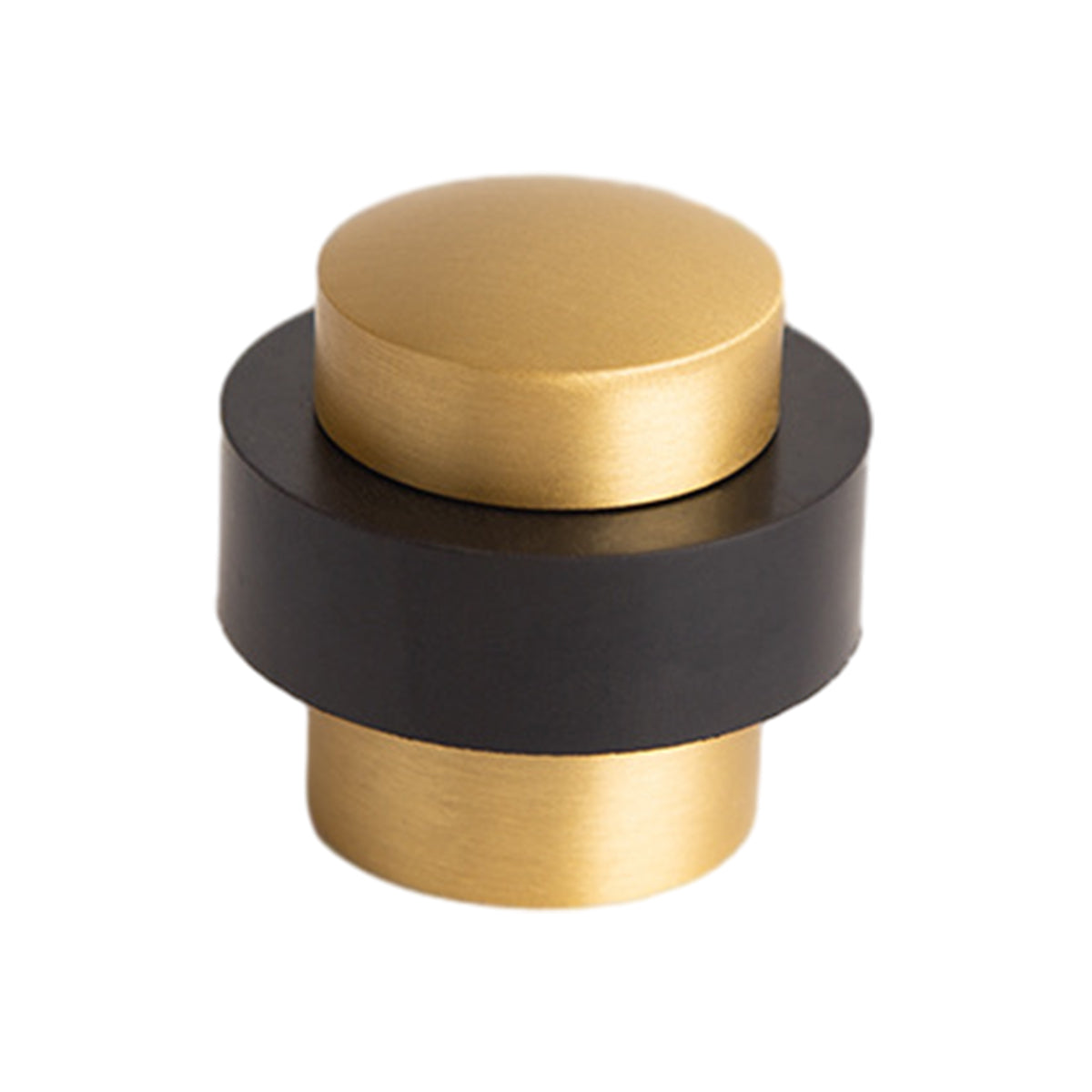 Brushed Brass Floor-mounted Door Stopper 35x35mm - Copper