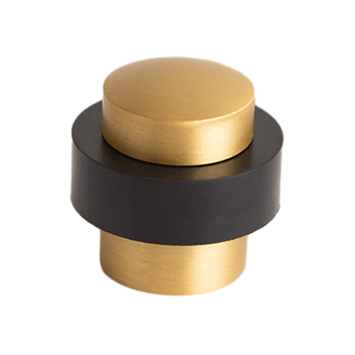 Brushed Brass Floor-mounted Door Stopper 35x35mm - Copper