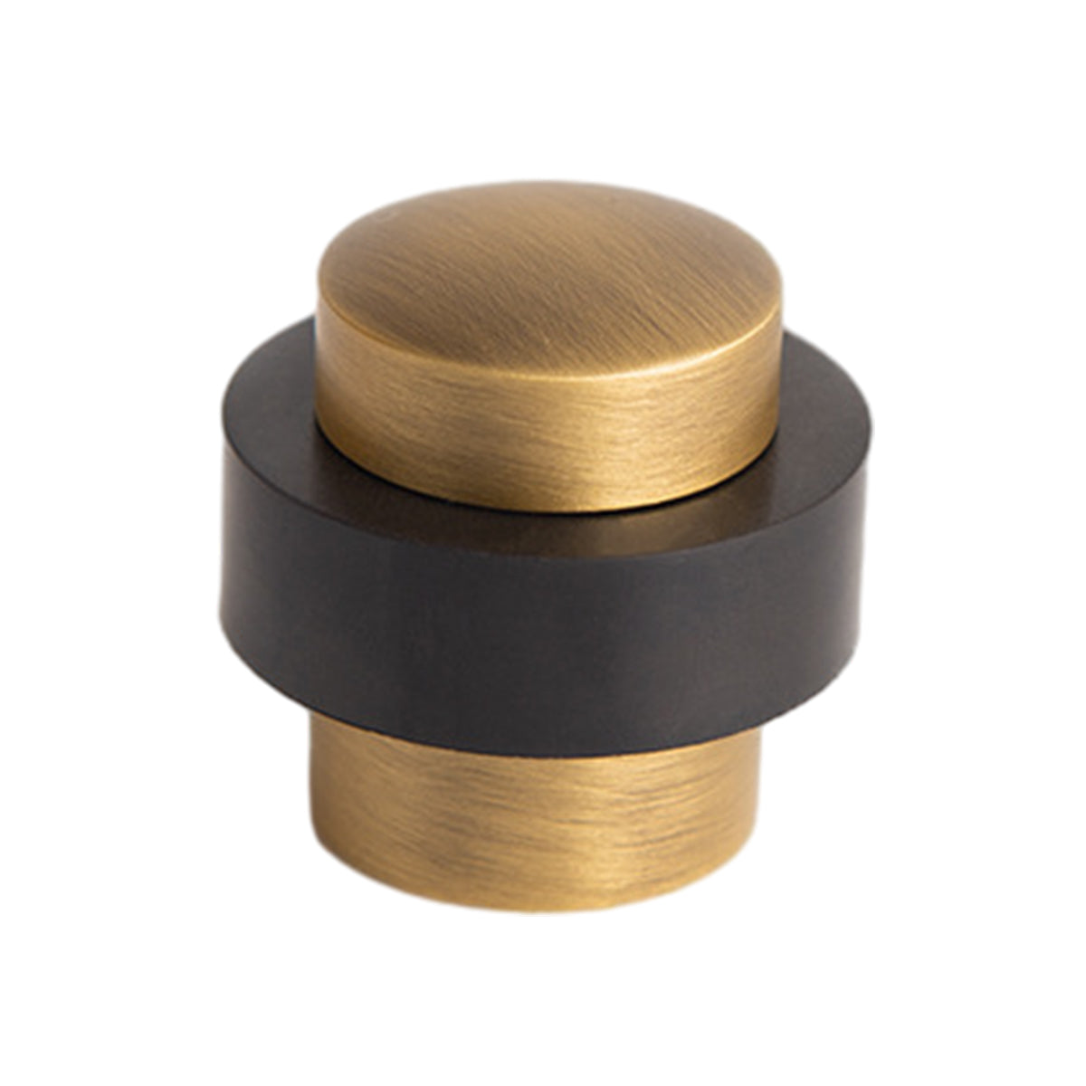 Copper Floor-Mount Door Stopper with Brushed Finish