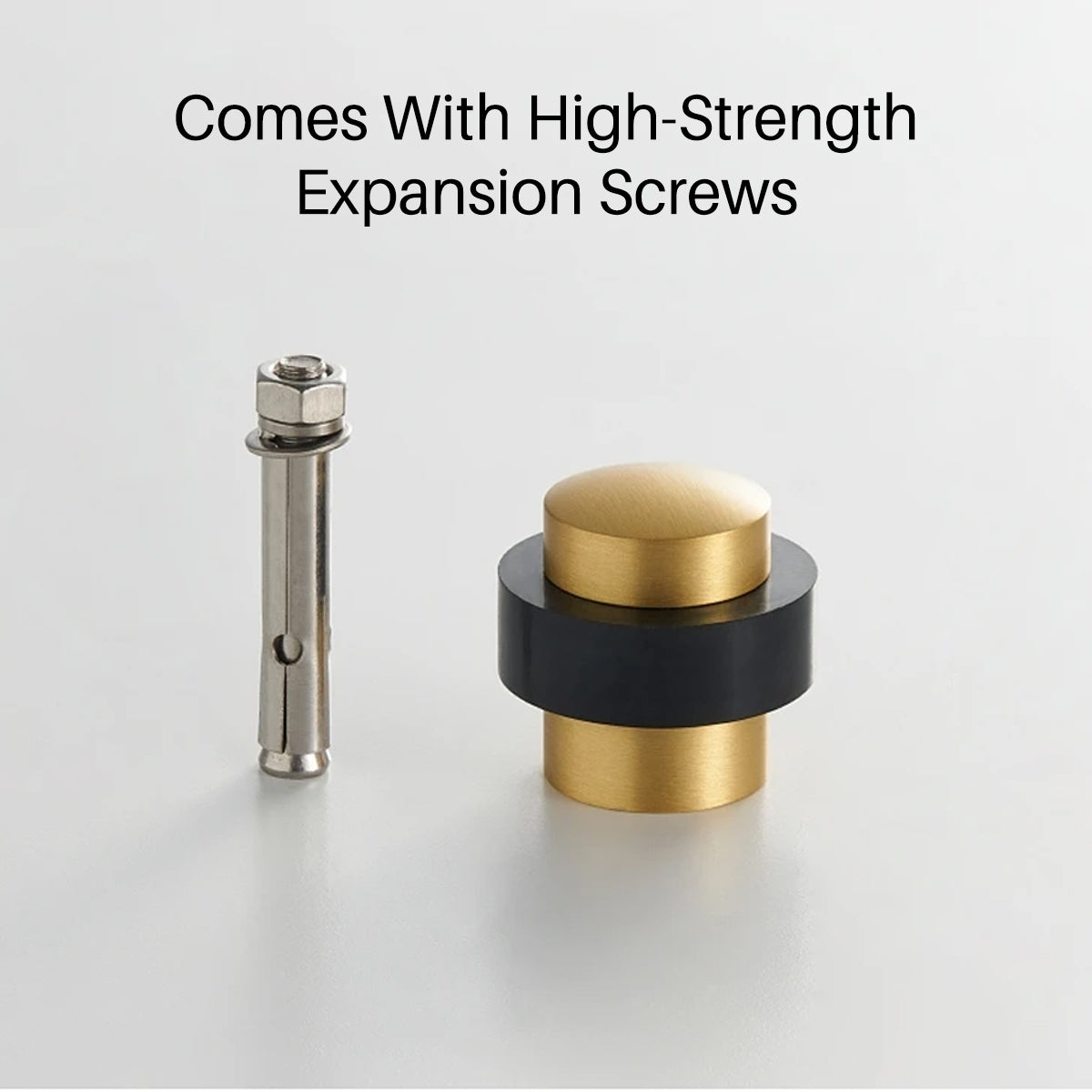 Brushed Brass Floor-mounted Door Stopper 35x35mm - view 13