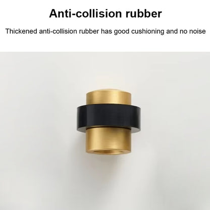 Copper Floor-Mount Door Stopper with Brushed Finish