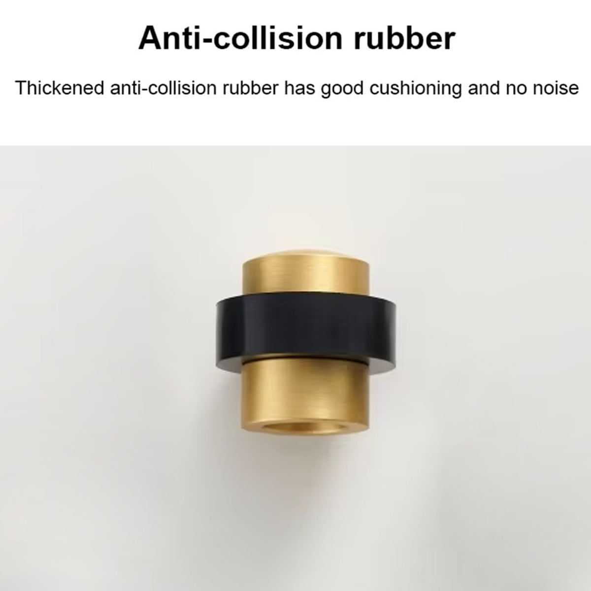 Brushed Brass Floor-mounted Door Stopper 35x35mm - view 15