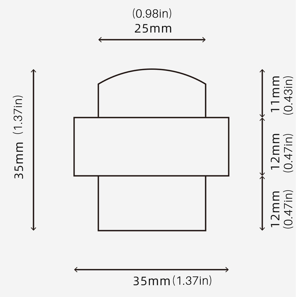 Brushed Brass Floor-mounted Door Stopper 35x35mm - view 10