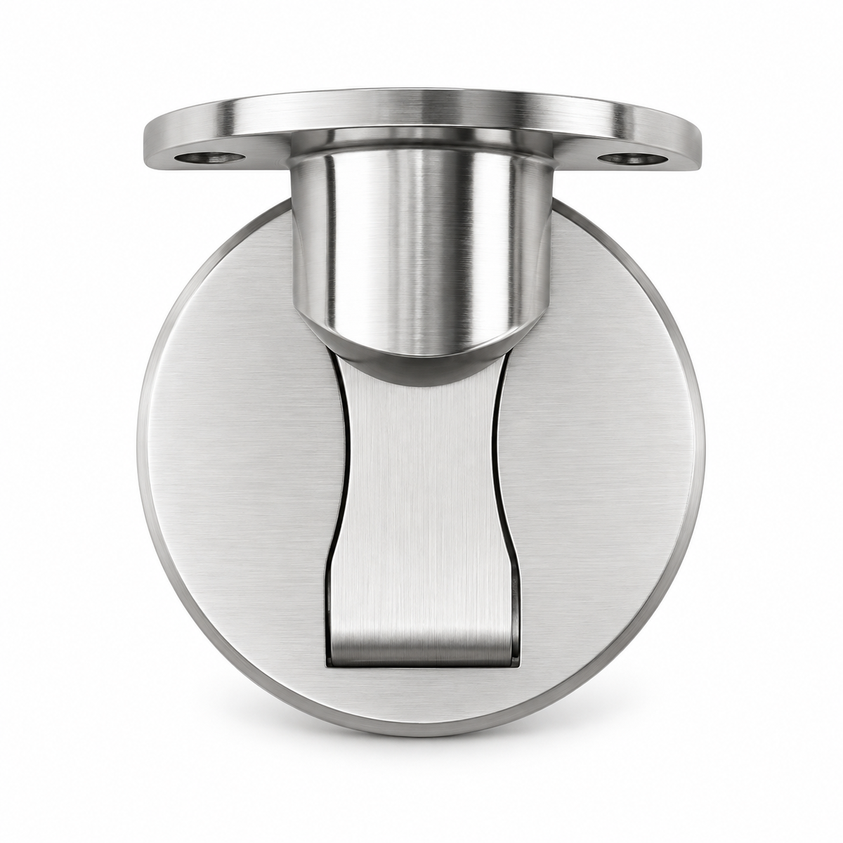 Stainless Steel 304 Wall/Floor-mounted Magnetic Door Stopper 60x60x30mm - Brushed Silver