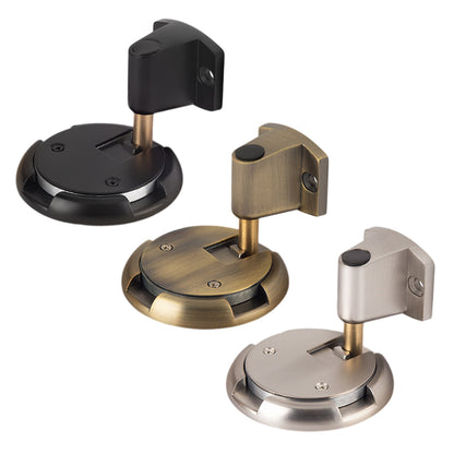 Floor-Mount Door Stop with Adjustable Push-Lock